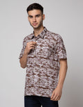 Crocodile Dimentia Print Kemeja Pria