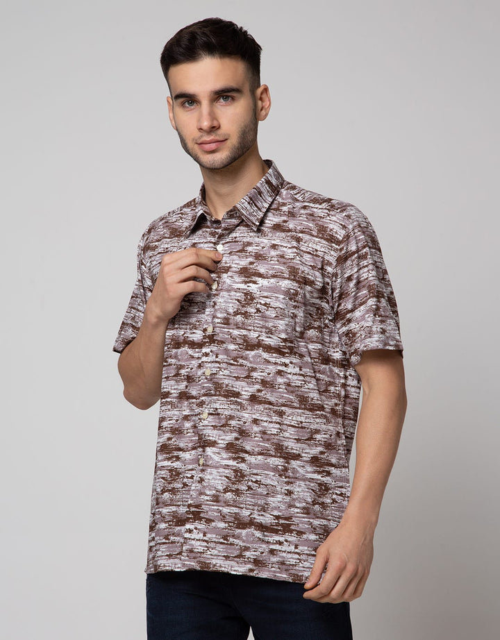 Crocodile Dimentia Print Kemeja Pria