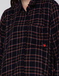 Cardinal Girl Kemeja Lengan Motif Kotak