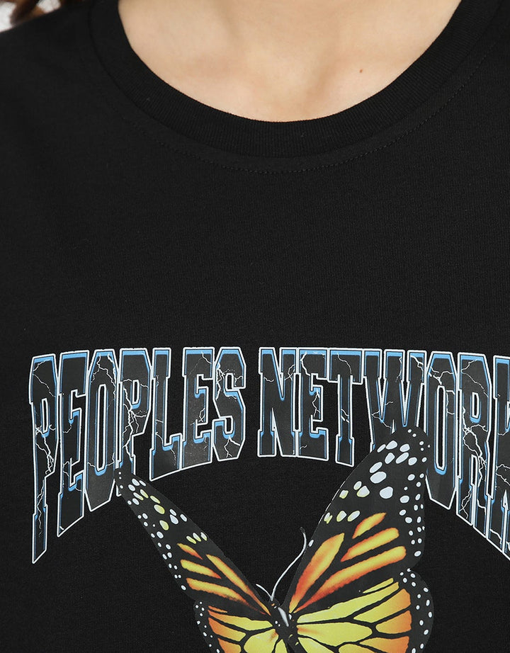 Peoples Network Printed Casual Kaos Pria