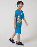 Little M Top Bottom Shark Splash Setelan Anak laki-laki