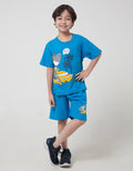 Little M Top Bottom Shark Splash Setelan Anak laki-laki