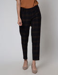 Cardinal Femme Celana Slimfit 7/8 Plaid Motif
