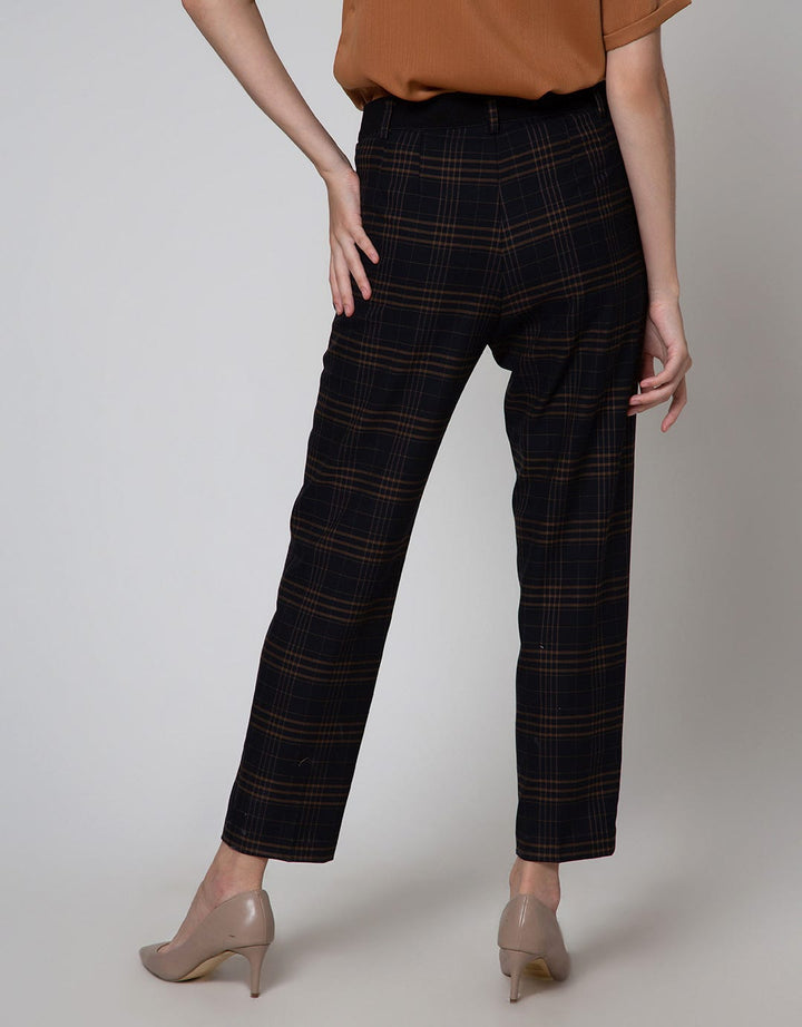 Cardinal Femme Celana Slimfit 7/8 Plaid Motif
