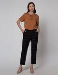 Cardinal Femme Celana Slimfit 7/8 Plaid Motif