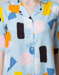 Nevada Short Sleeve Pyjama Shorts Abstrak Vallen