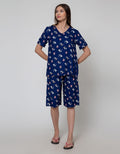 Nevada Short Sleeve Pyjama Capri Blushy Meow