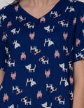 Nevada Short Sleeve Pyjama Capri Blushy Meow