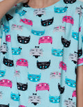 Nevada Short Sleeve Pyjama Capri Lady Cat 3/4