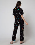 Nevada Short Sleeve Pyjama Pants Colourful Oval