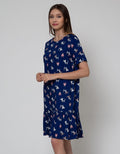 Nevada Short Sleeve Midi Dress Blushy Meow