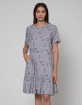 Nevada Short Sleeve Midi Dress Blushy Meow