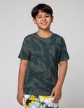 Nevada Leaf Print Kaos Anak Laki-Laki