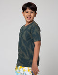 Nevada Leaf Print Kaos Anak Laki-Laki