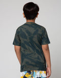 Nevada Leaf Print Kaos Anak Laki-Laki