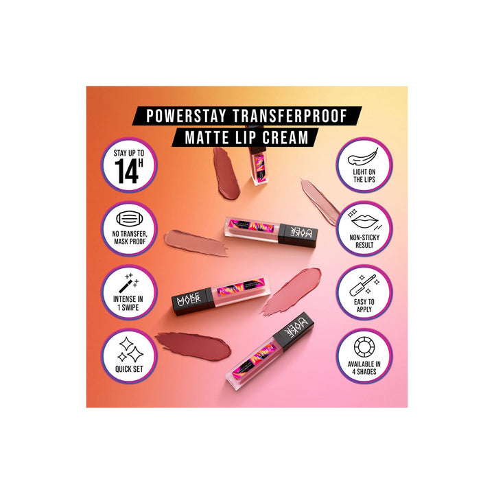 Make Over Powerstay Transferproof Matte Lip Cream Pleasure 7 G