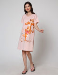 Disney Short Sleeve Midi Dress Pooh Tiger