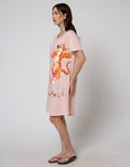 Disney Short Sleeve Midi Dress Pooh Tiger