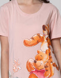 Disney Short Sleeve Midi Dress Pooh Tiger