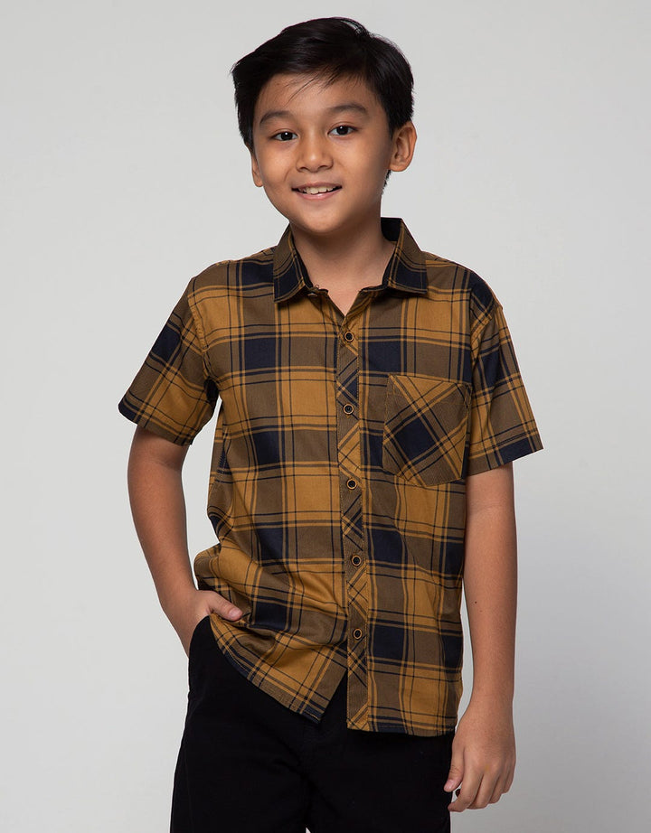 Nevada Short Sleeve Shirt Poplin Fullprint Check