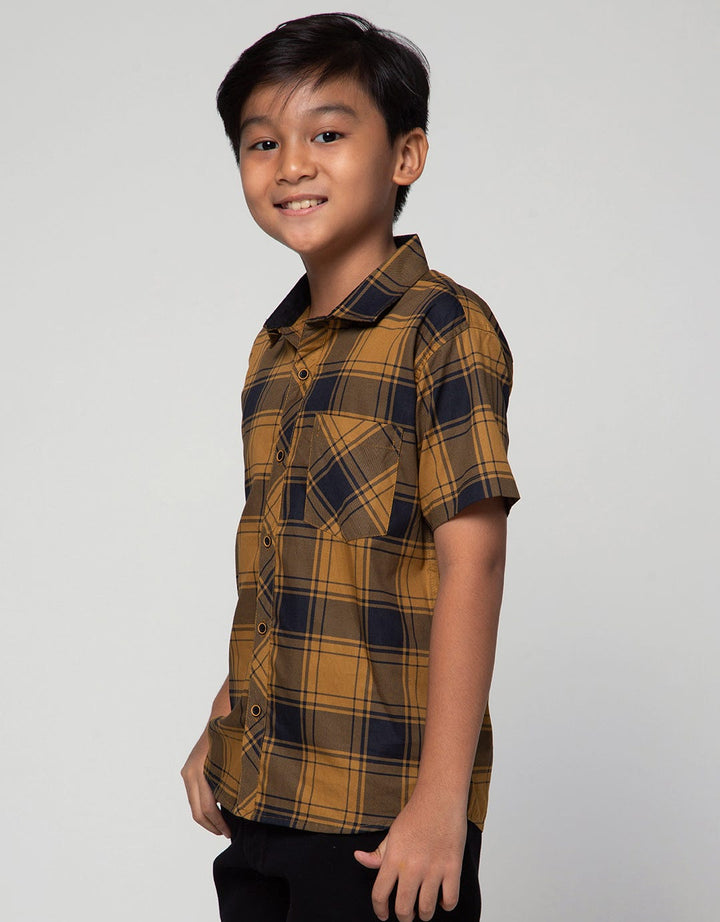 Nevada Short Sleeve Shirt Poplin Fullprint Check