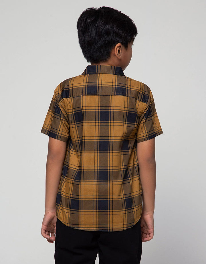 Nevada Short Sleeve Shirt Poplin Fullprint Check