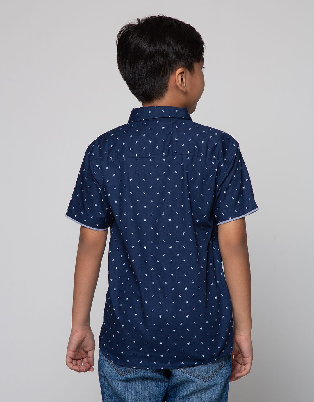 Nevada Short Sleeve Shirt Print Segitiga Poplin