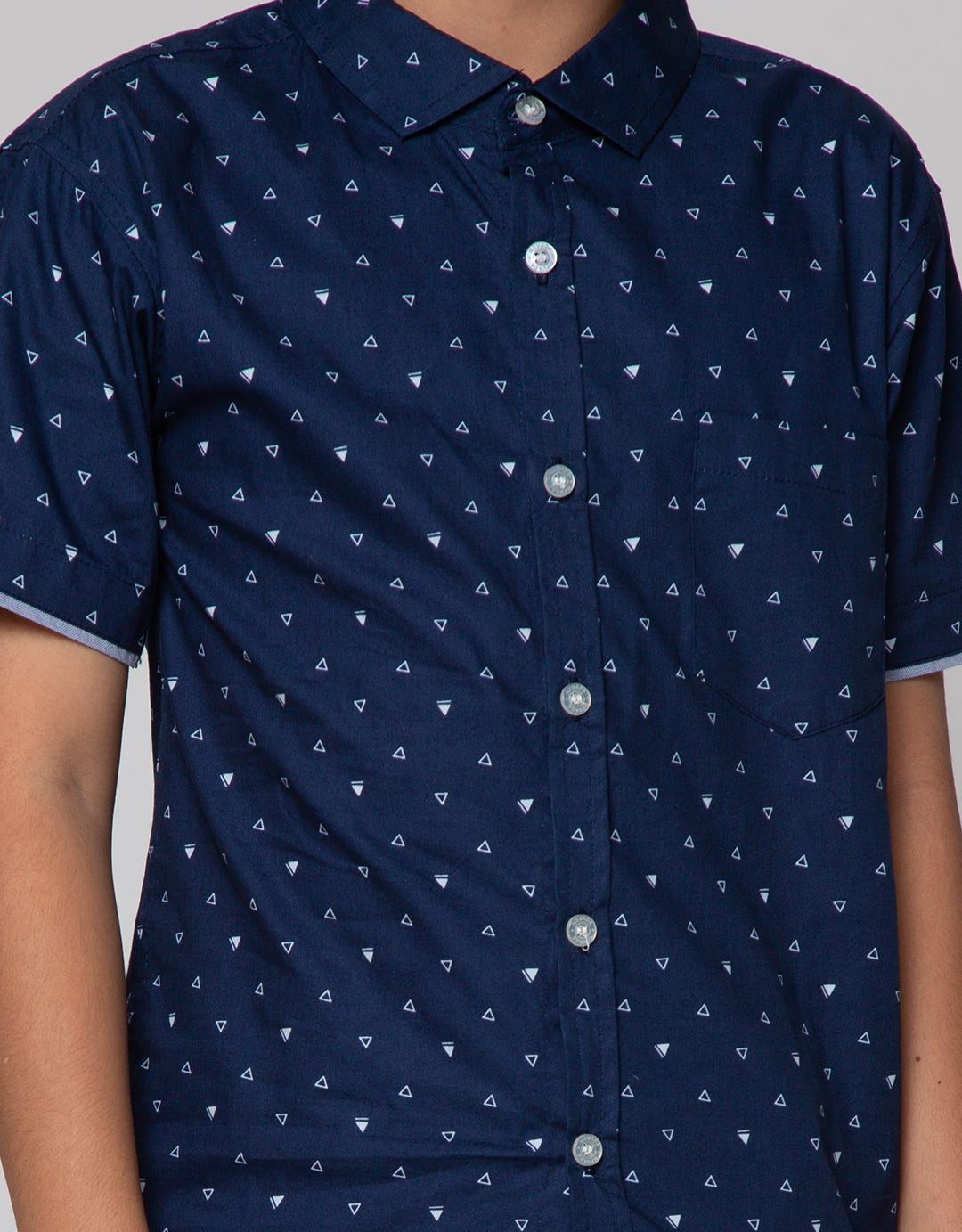 Nevada Short Sleeve Shirt Print Segitiga Poplin