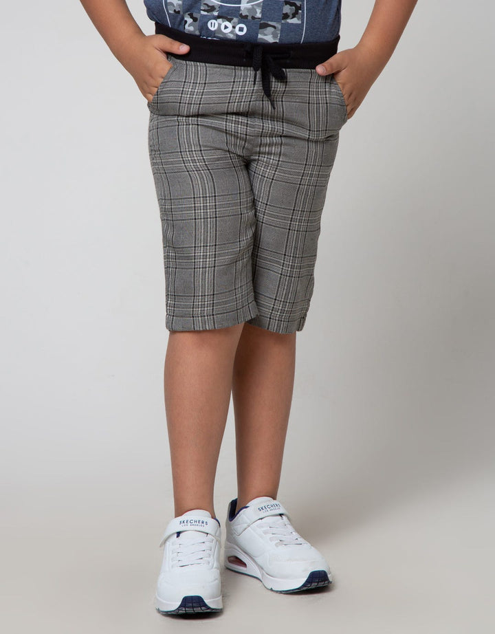 Nevada Short Woven Motif Checks Yarn Dyed