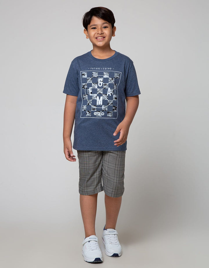 Nevada Short Woven Motif Checks Yarn Dyed