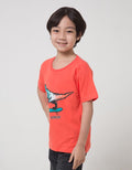 Little M Dino Print Kaos Anak Laki-laki