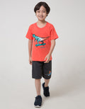 Little M Dino Print Kaos Anak Laki-laki