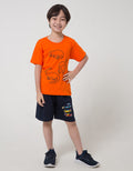 Little M Dino Print Kaos Anak Laki-laki