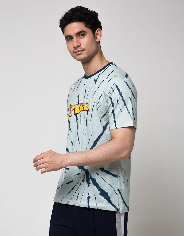 Marvel Spiderman Tie Dye Branding Short Sleeve T-Shirt