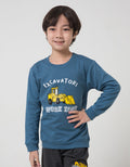 Little M Excavator Sweater Anak Laki-laki