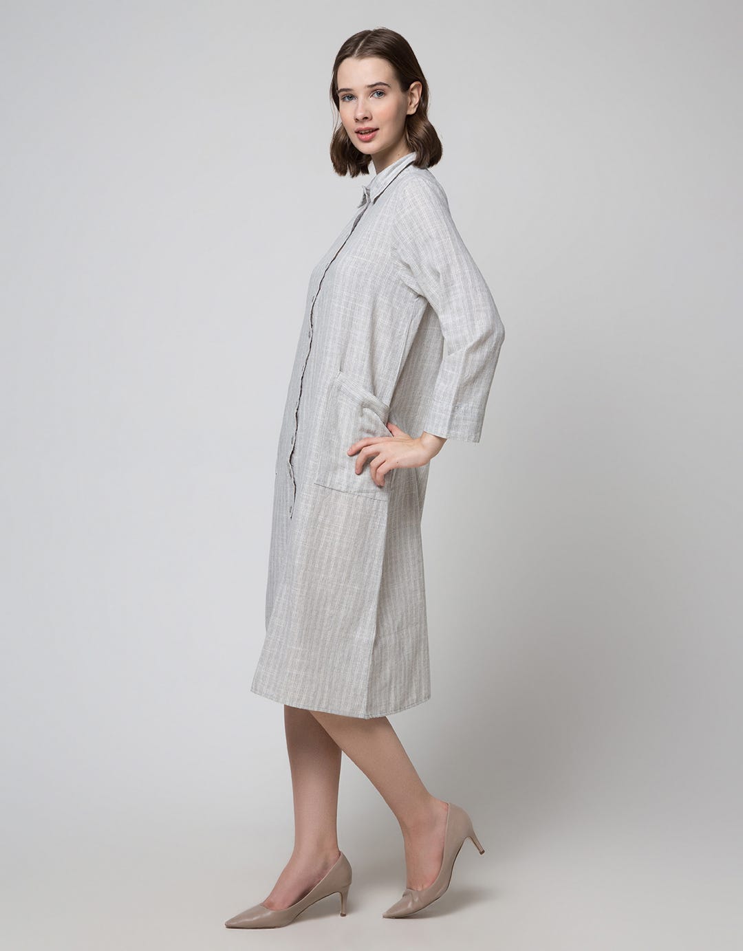Triset Ladies Double Pocket Stripe Dress