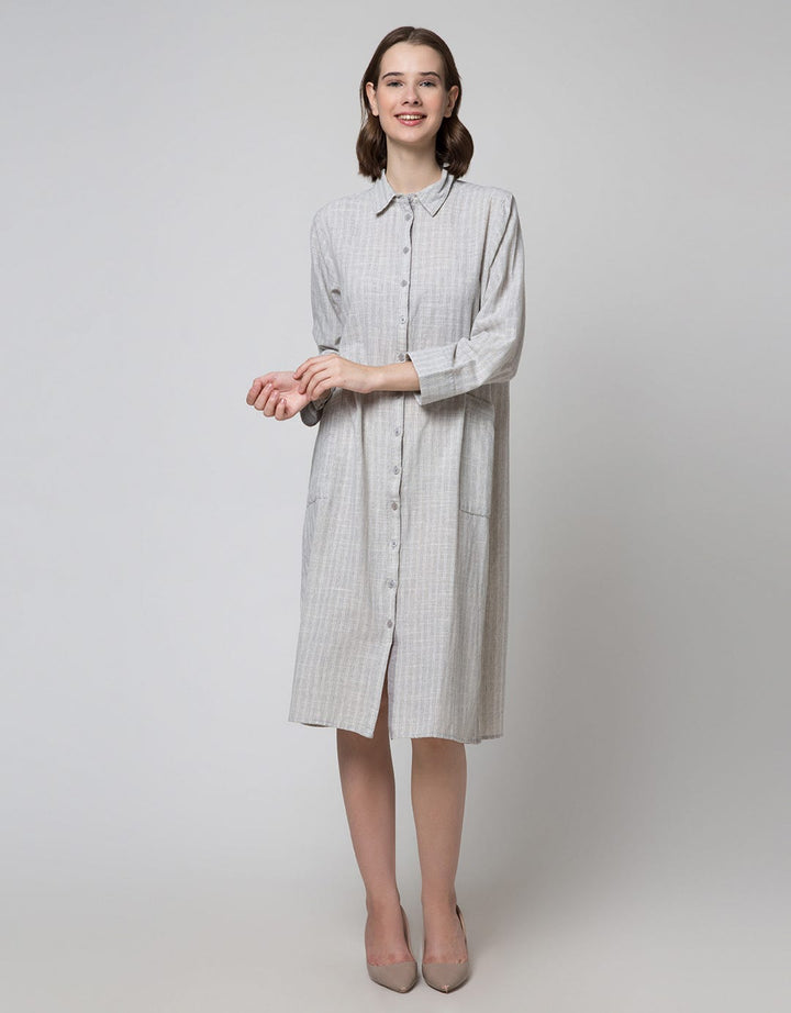 Triset Ladies Double Pocket Stripe Dress