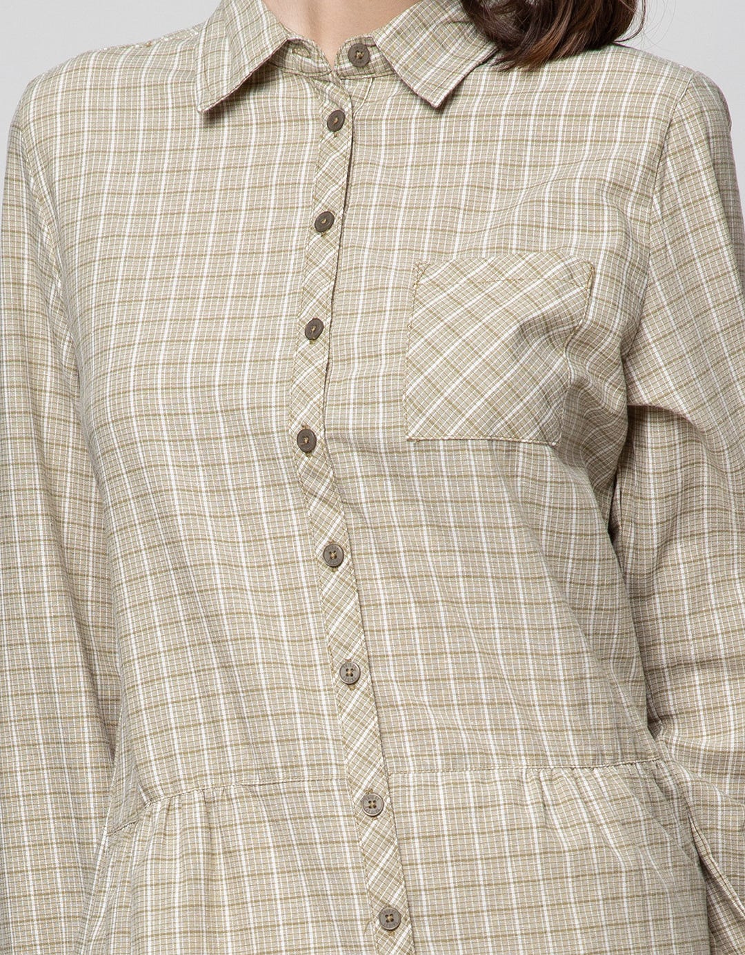 Triset Ladies Mini Checks Women's Blouse