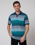 Cole Short Sleeve Polo Shirt Stripe Eng 2 Tone Block Abc