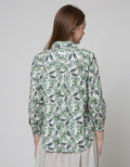 Triset Casual Blouse Print Leaf
