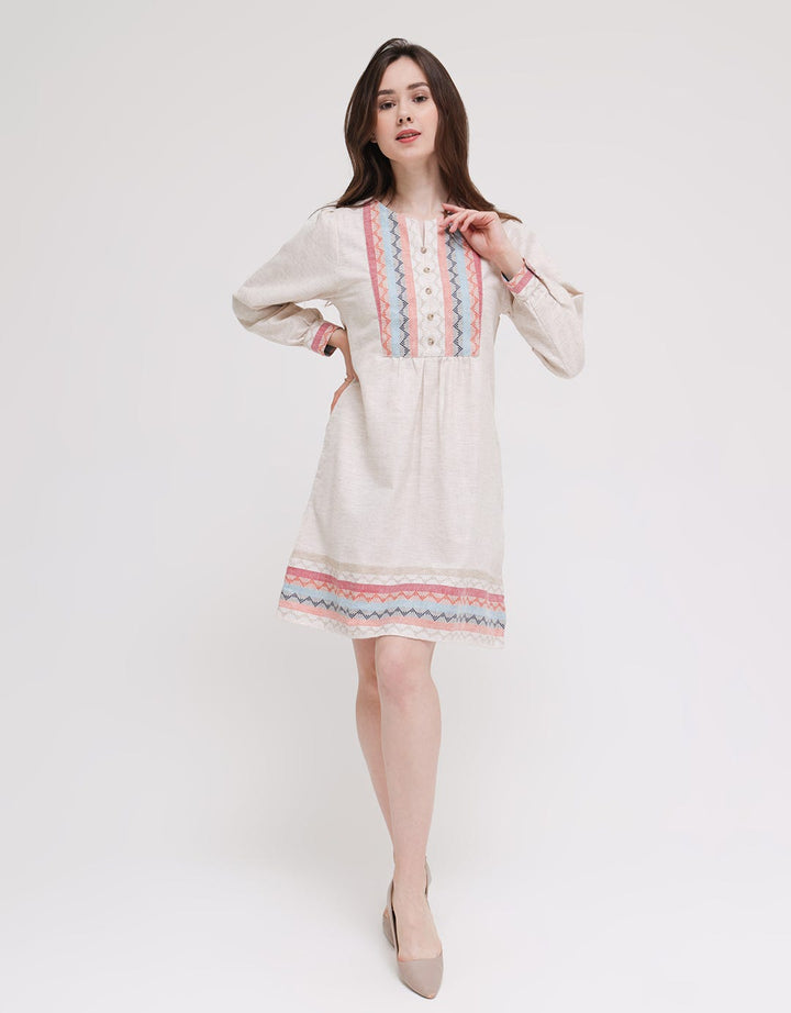 Triset Casual Dress Wave Look Motif
