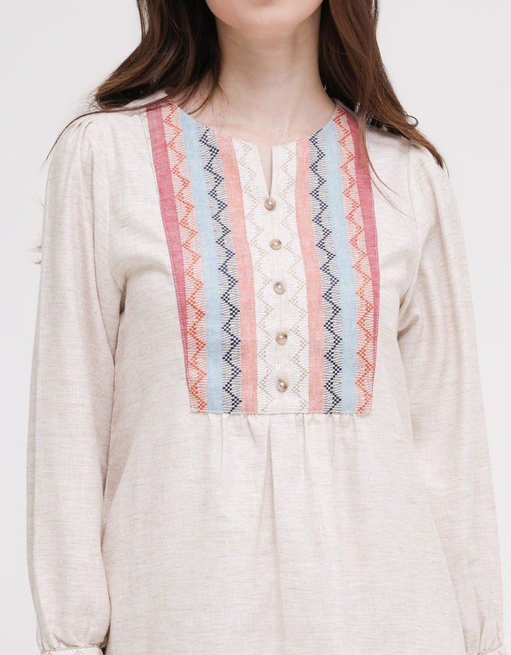 Triset Casual Dress Wave Look Motif
