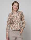Triset Casual Leaf Print Blouse
