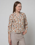 Triset Casual Leaf Print Blouse