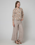 Triset Casual Leaf Print Blouse