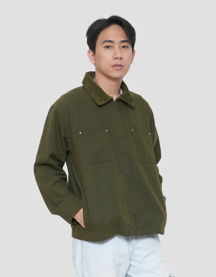 SUKO JAKET CORDUROY COLAR PRIA