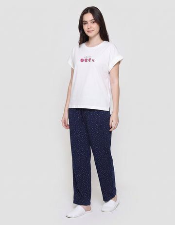 SUKO THE SIMPSONS PRINT DONUTS SETELAN PIYAMA WANITA