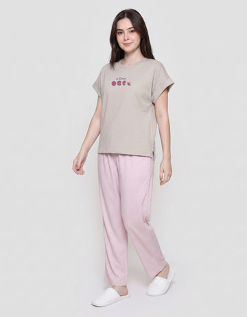 SUKO THE SIMPSONS PRINT FOOD SETELAN PIYAMA WANITA