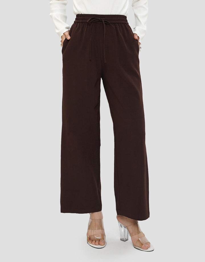 CONNEXION DRAWSTRING LOOSE FIT CELANA PANJANG WANITA