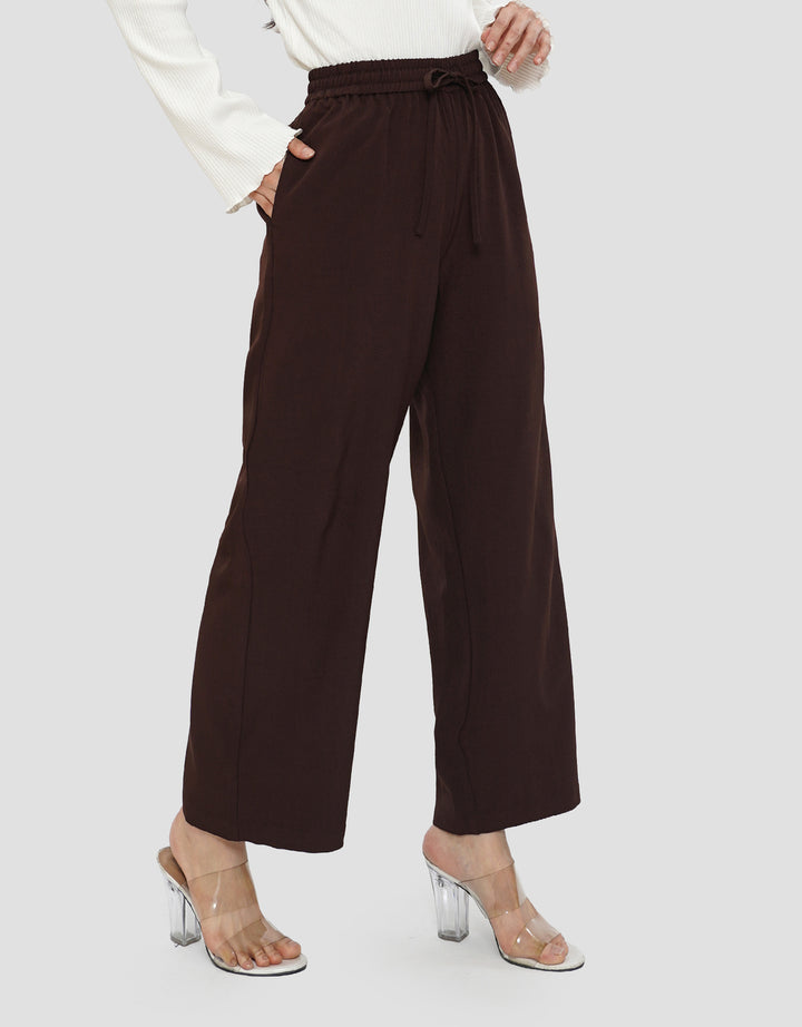 CONNEXION DRAWSTRING LOOSE FIT CELANA PANJANG WANITA